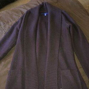dark purple oversized cardigan